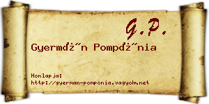 Gyermán Pompónia névjegykártya